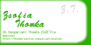 zsofia thomka business card